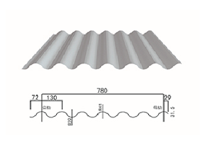 YX31.5-130-780 彩鋼瓦（墻面）